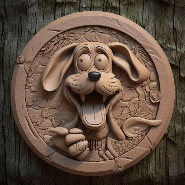 Courage the Cowardly Dog series 4 stl model for CNC